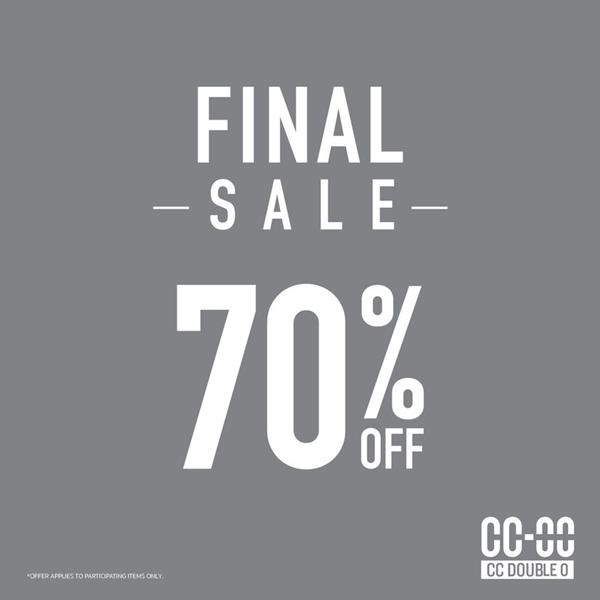 โปรโมชั่น CC DOUBLE O Final Sale 70% Off!